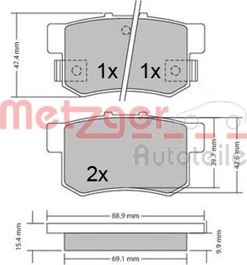 Metzger 1170337 - Bremžu uzliku kompl., Disku bremzes ps1.lv