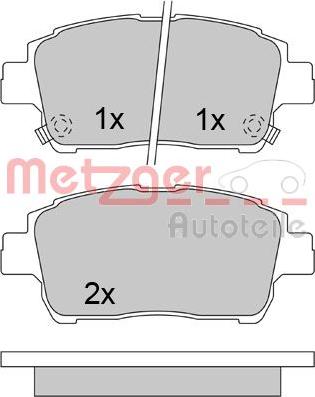 Metzger 1170322 - Bremžu uzliku kompl., Disku bremzes ps1.lv