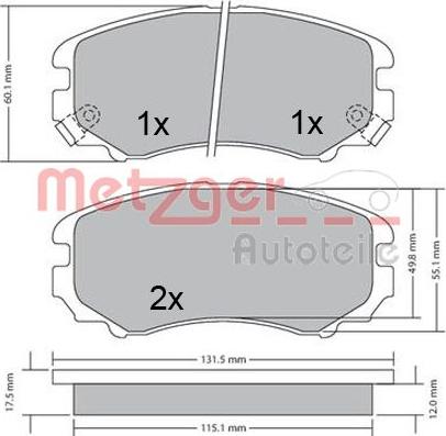 Metzger 1170379 - Bremžu uzliku kompl., Disku bremzes ps1.lv