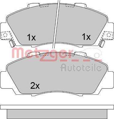 Metzger 1170373 - Bremžu uzliku kompl., Disku bremzes ps1.lv