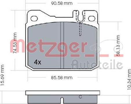 Metzger 1170244 - Bremžu uzliku kompl., Disku bremzes ps1.lv