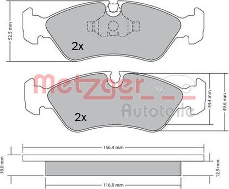 Metzger 1170252 - Bremžu uzliku kompl., Disku bremzes ps1.lv