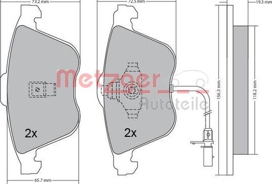 Metzger 1170268 - Bremžu uzliku kompl., Disku bremzes ps1.lv