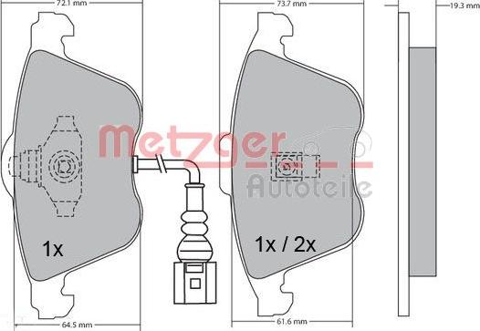 Metzger 1170263 - Bremžu uzliku kompl., Disku bremzes ps1.lv