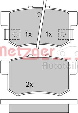 Metzger 1170213 - Bremžu uzliku kompl., Disku bremzes ps1.lv