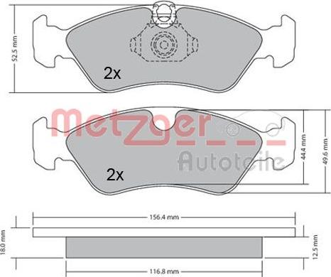 Metzger 1170235 - Bremžu uzliku kompl., Disku bremzes ps1.lv