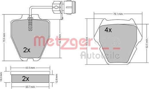 Metzger 1170231 - Bremžu uzliku kompl., Disku bremzes ps1.lv