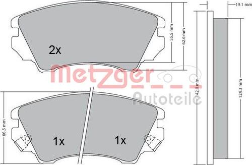 Metzger 1170221 - Bremžu uzliku kompl., Disku bremzes ps1.lv