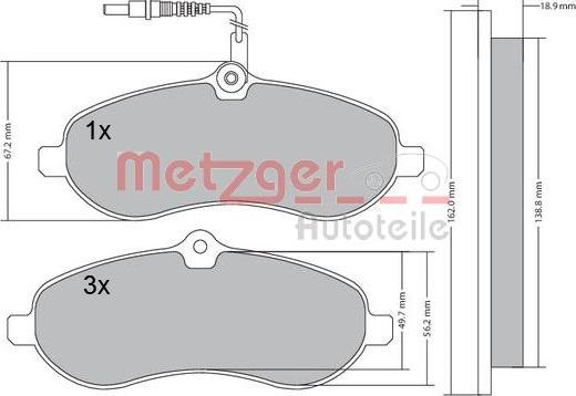 Metzger 1170228 - Bremžu uzliku kompl., Disku bremzes ps1.lv