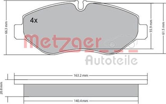 Metzger 1170271 - Bremžu uzliku kompl., Disku bremzes ps1.lv