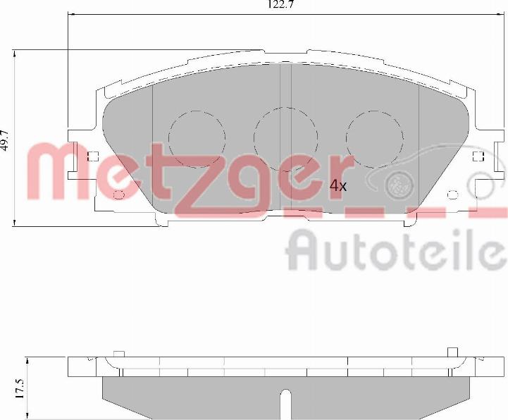 Metzger 1170772 - Bremžu uzliku kompl., Disku bremzes ps1.lv