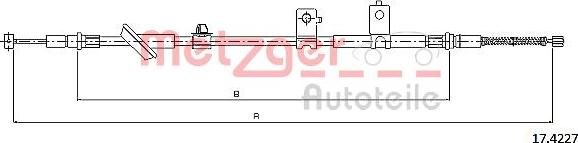 Metzger 17.4227 - Trose, Stāvbremžu sistēma ps1.lv