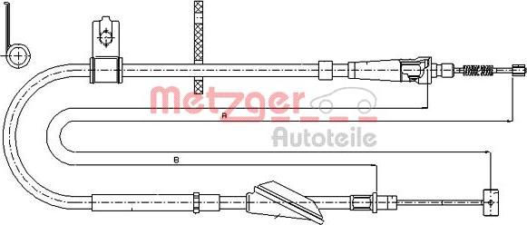 Metzger 17.5045 - Trose, Stāvbremžu sistēma ps1.lv