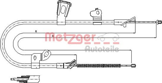 Metzger 17.1078 - Trose, Stāvbremžu sistēma ps1.lv