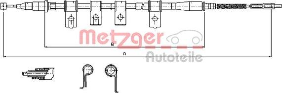 Metzger 17.3503 - Trose, Stāvbremžu sistēma ps1.lv