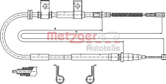 Metzger 17.3502 - Trose, Stāvbremžu sistēma ps1.lv