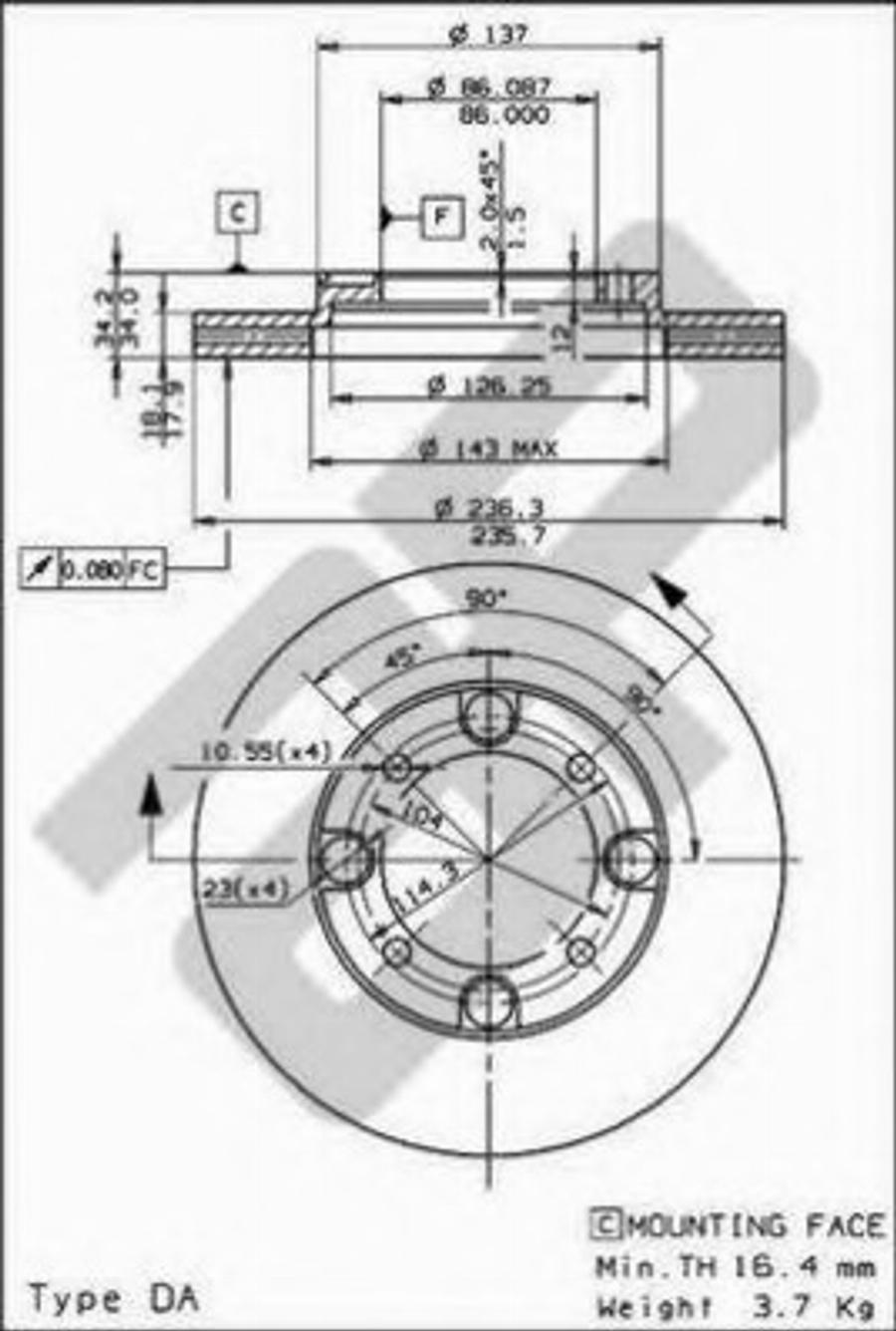 Metzger 24581 - Bremžu diski ps1.lv