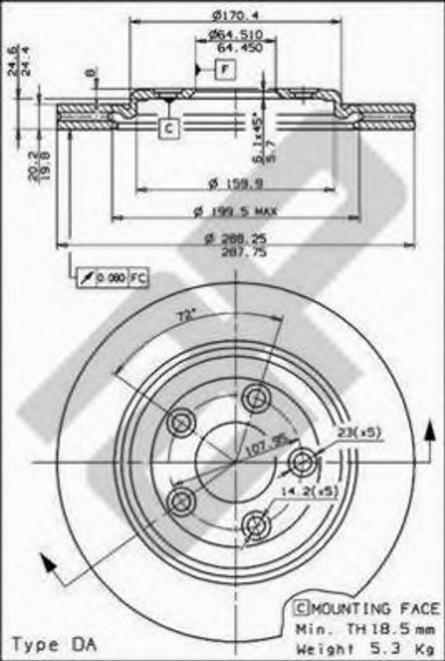 Metzger 24764 - Bremžu diski ps1.lv