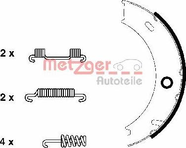 Metzger KR 956 - Bremžu loku kompl., Stāvbremze ps1.lv