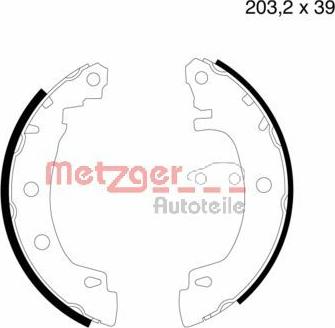 Metzger MG 632 - Bremžu loku komplekts ps1.lv