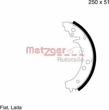 Metzger MG 351 - Bremžu loku komplekts ps1.lv