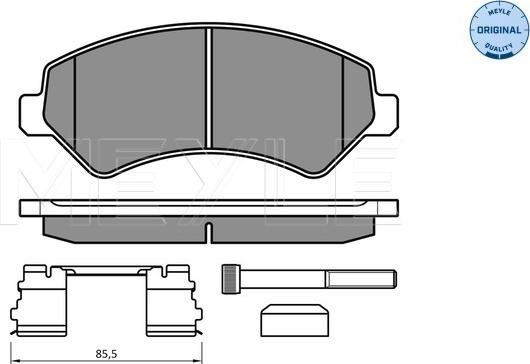 Meyle 025 244 6619/W2 - Bremžu uzliku kompl., Disku bremzes ps1.lv