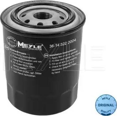 Meyle 36-14 322 0004 - Eļļas filtrs ps1.lv