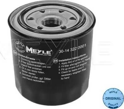 Meyle 30-14 322 0001 - Eļļas filtrs ps1.lv