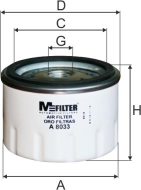 Mfilter A 8033 - Gaisa filtrs, Turbokompresors ps1.lv