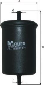 Mfilter BF 674 - Degvielas filtrs ps1.lv