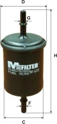 Mfilter BF 672 - Degvielas filtrs ps1.lv