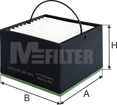 Mfilter DE 3403 - Degvielas filtrs ps1.lv