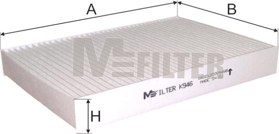 Mfilter K 946 - Filtrs, Salona telpas gaiss ps1.lv