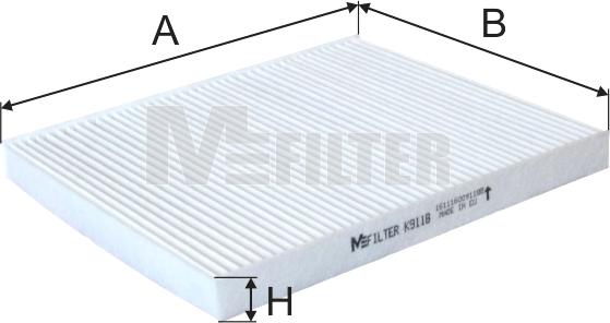 Mfilter K 9118 - Filtrs, Salona telpas gaiss ps1.lv