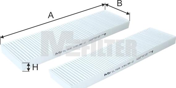 Mfilter K 9135-2 - Filtrs, Salona telpas gaiss ps1.lv