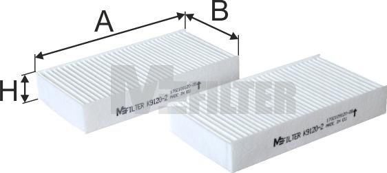 Mfilter K 9120-2 - Filtrs, Salona telpas gaiss ps1.lv