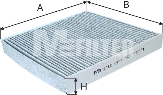 Mfilter K 983C - Filtrs, Salona telpas gaiss ps1.lv