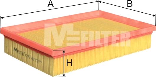 Mfilter K 777 - Gaisa filtrs ps1.lv