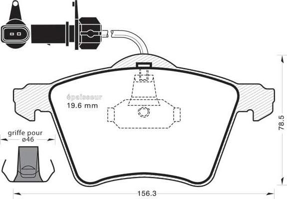 AUDI JZW698302CC - Bremžu uzliku kompl., Disku bremzes ps1.lv