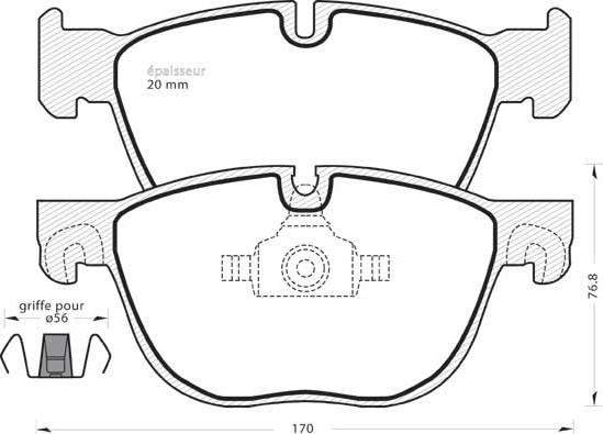 BENDIX 573300 - Bremžu uzliku kompl., Disku bremzes ps1.lv