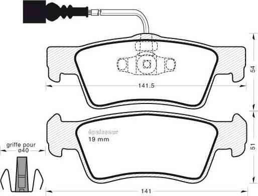 BOSCH 986494219 - Bremžu uzliku kompl., Disku bremzes ps1.lv