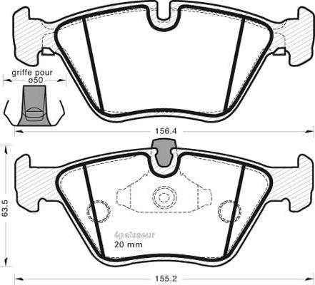 BENDIX 510887 - Bremžu uzliku kompl., Disku bremzes ps1.lv