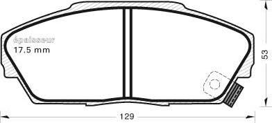 Japanparts JPA-426 - Bremžu uzliku kompl., Disku bremzes ps1.lv