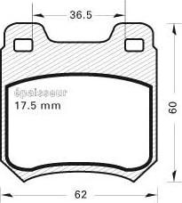 Unipart GBP1206AF - Bremžu uzliku kompl., Disku bremzes ps1.lv