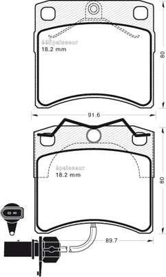 Magneti Marelli 323700025200 - Bremžu uzliku kompl., Disku bremzes ps1.lv