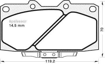 Aisin SS109-S - Bremžu uzliku kompl., Disku bremzes ps1.lv