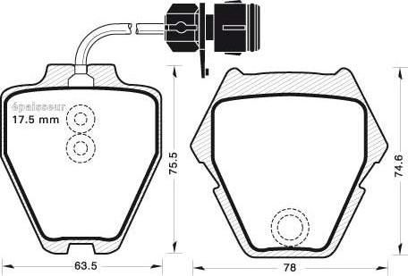 Magneti Marelli 323700026100 - Bremžu uzliku kompl., Disku bremzes ps1.lv