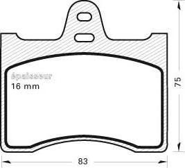 Roulunds Rubber 424901 - Bremžu uzliku kompl., Disku bremzes ps1.lv