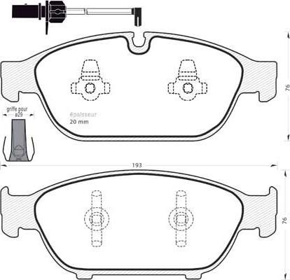 Sangsin Brake SP1694 - Bremžu uzliku kompl., Disku bremzes ps1.lv