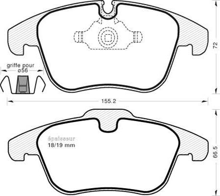 DJ Parts BP2362 - Bremžu uzliku kompl., Disku bremzes ps1.lv